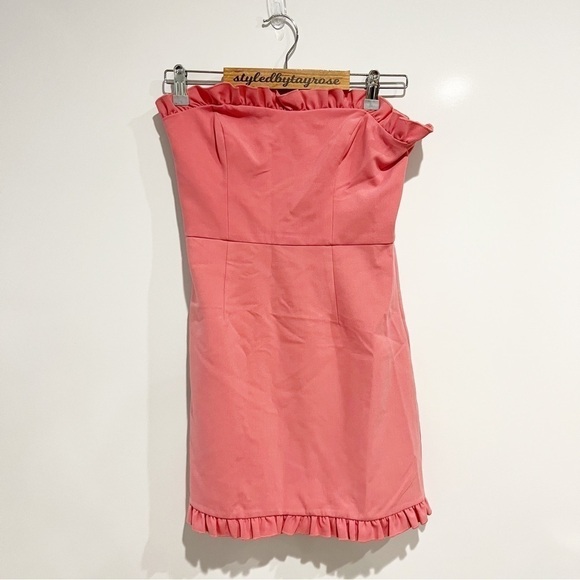 NWT FRENCH CONNECTION Whisper Ruffle-Trim Sweetheart Dress - Picture 3 of 13